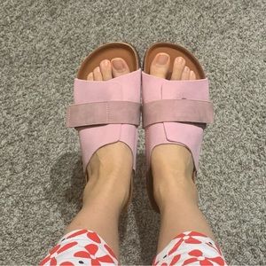 Slip On Strap Sandal Suede Leather Women’s size 7